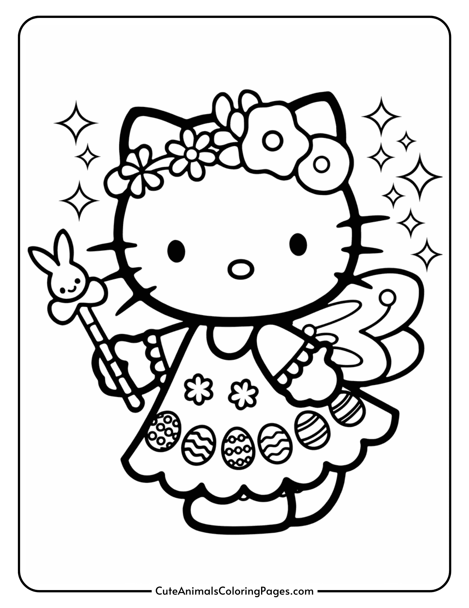 hello kitty coloring pages print