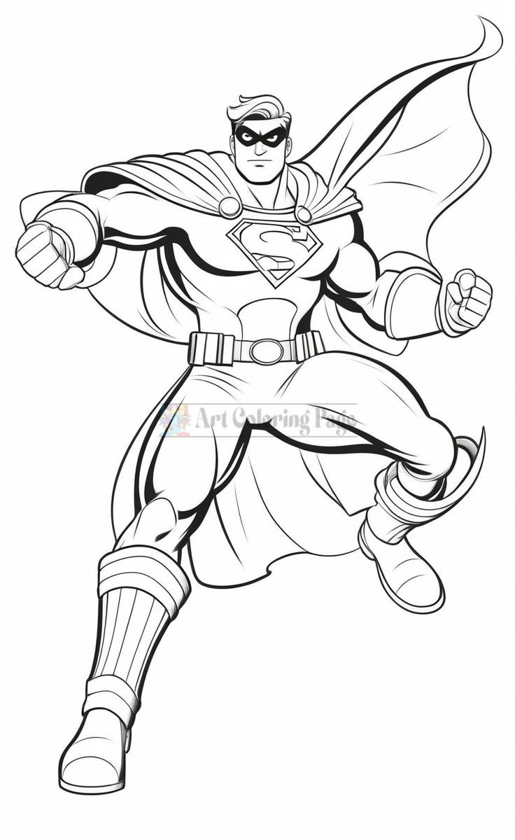 super hero coloring book pages