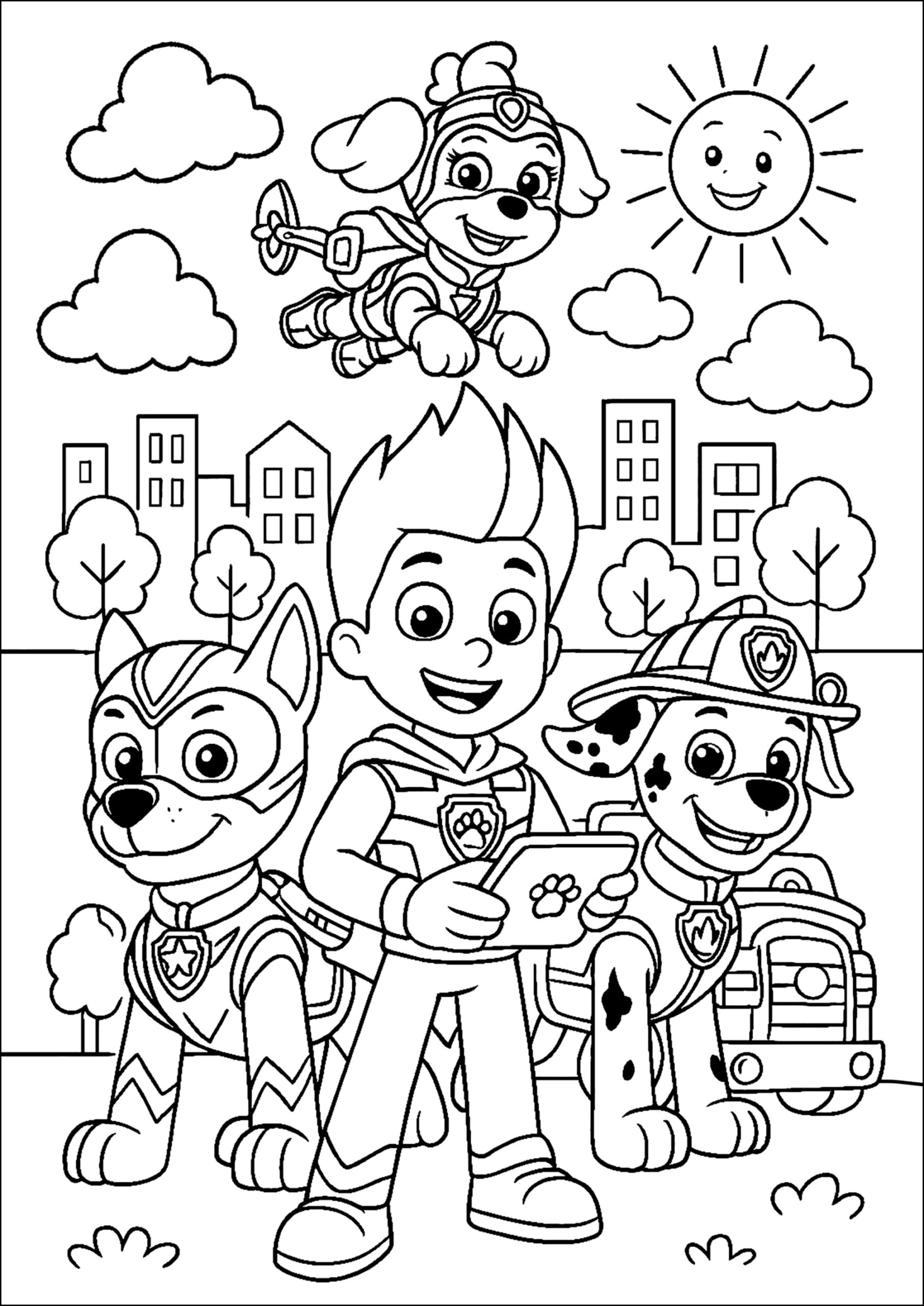 Heroic City Adventures Paw Patrol Coloring Pages Heroic City Adventures Paw Patrol Coloring Pages
