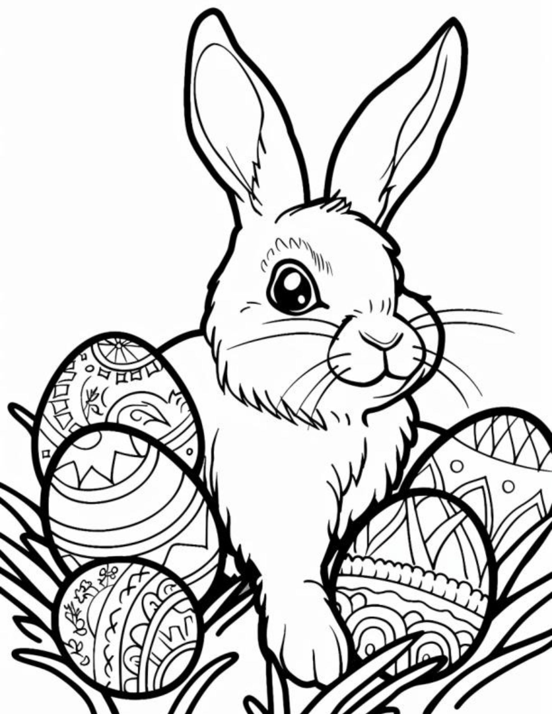 printable bunny rabbit coloring pages