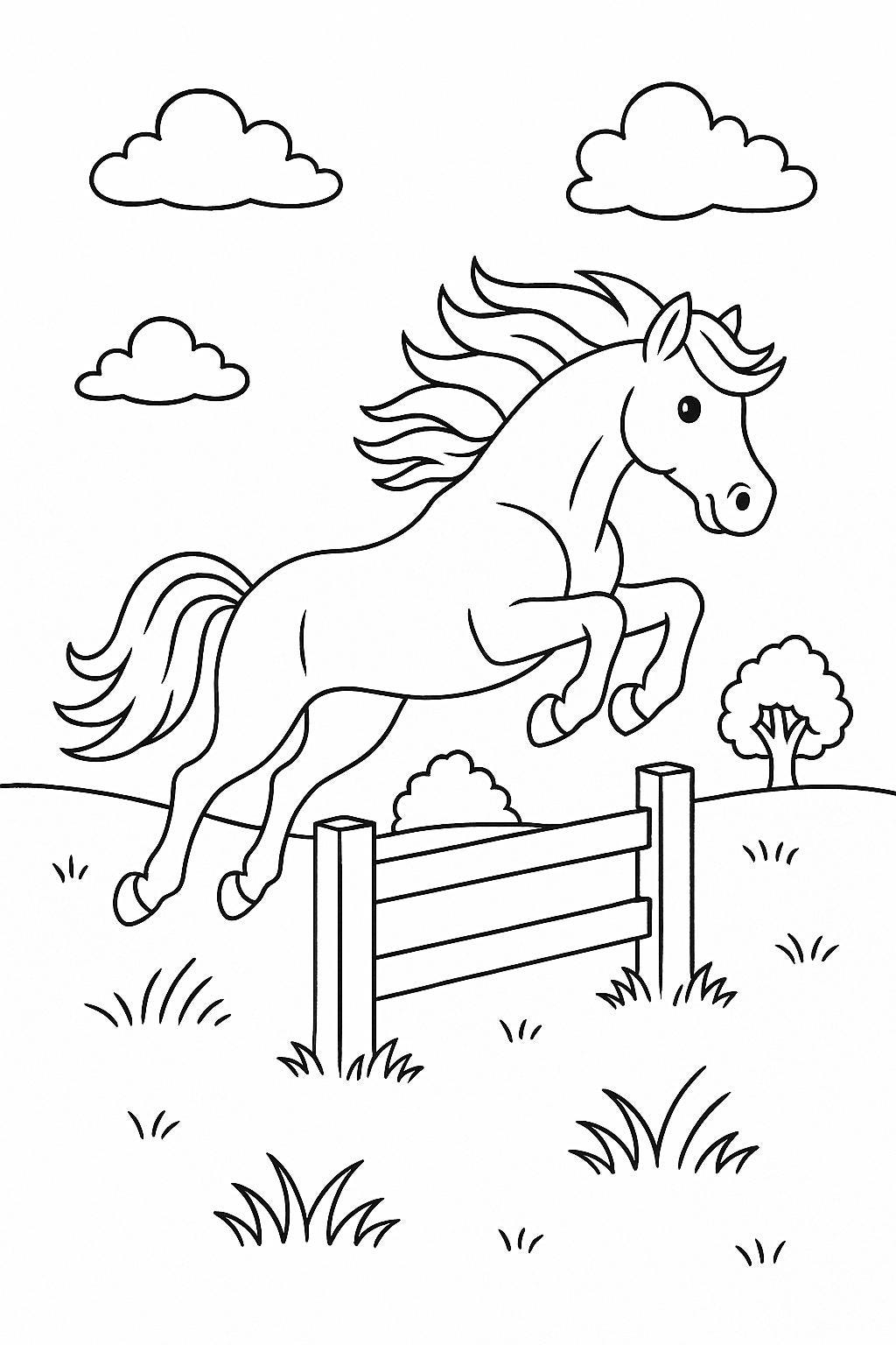 Horse Coloring Pages For Kids 10 A4 Printable Designs instant Download Etsy