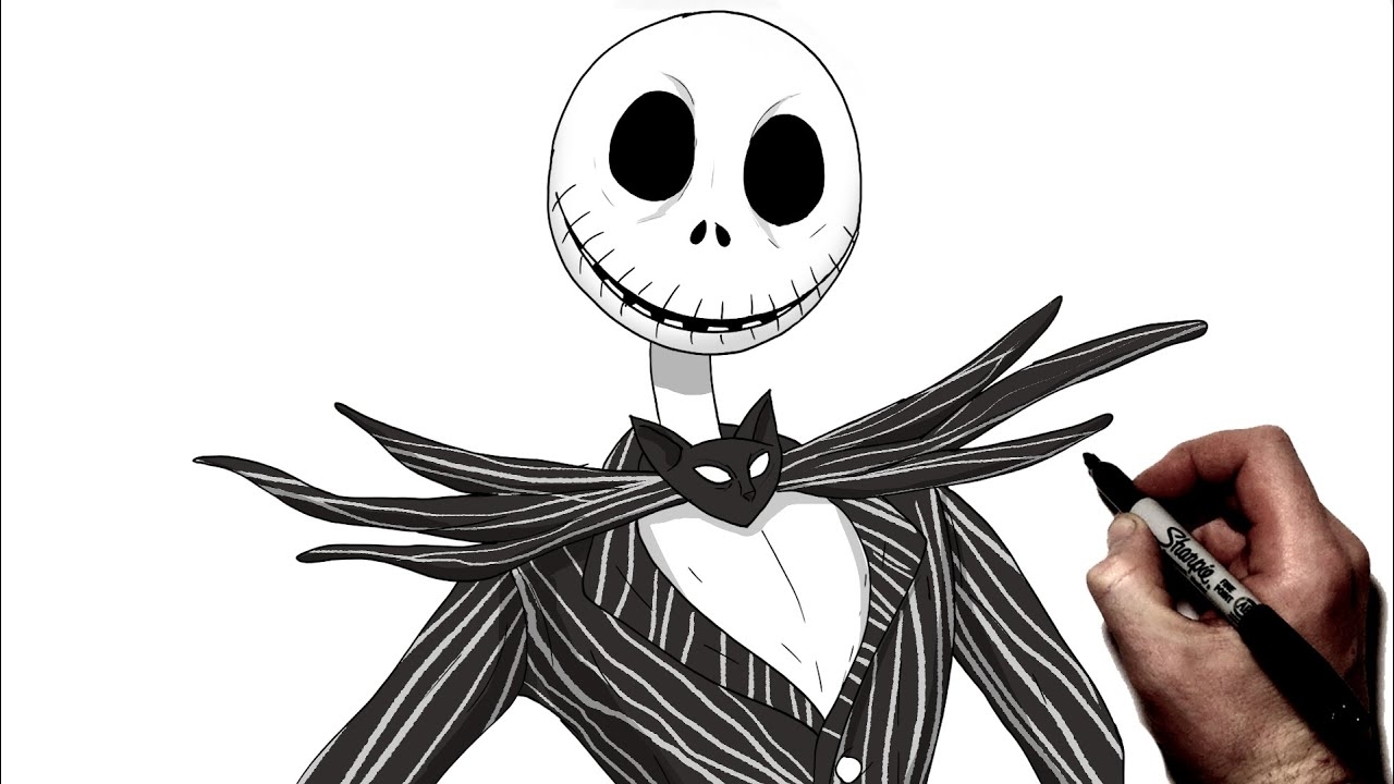 How To Draw Jack Skellington Step By Step Nightmare Before Christmas YouTube