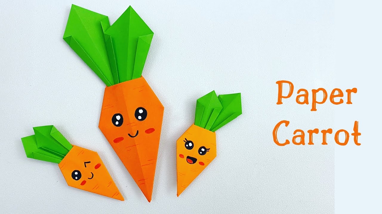 How To Make Easy Paper CARROT For Kids Nursery Craft Ideas Paper Craft Easy KIDS Crafts YouTube