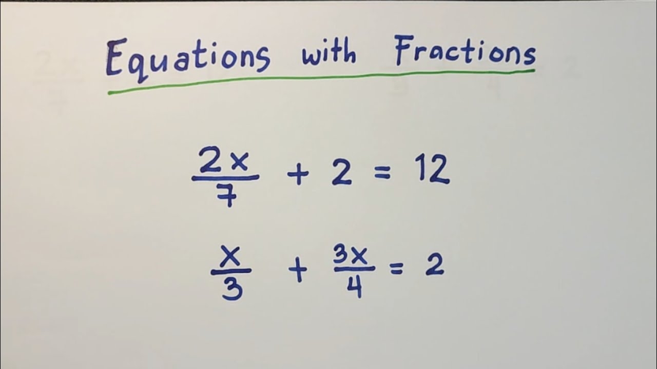 two step equations with fractions two step equations with fractions