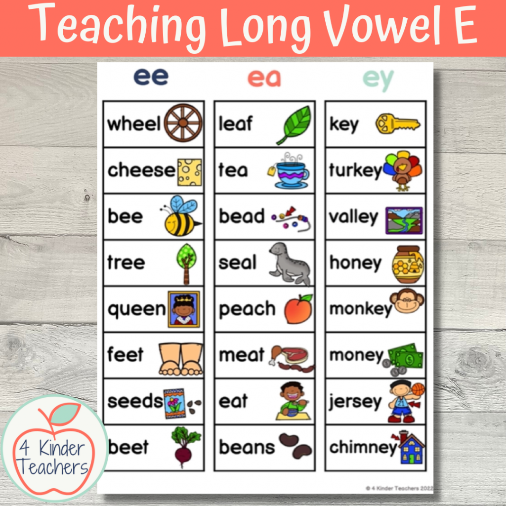 How To Teach Long E Words In Kindergarten 4 Kinder Teachers How To Teach Long E Words In Kindergarten 4 Kinder Teachers