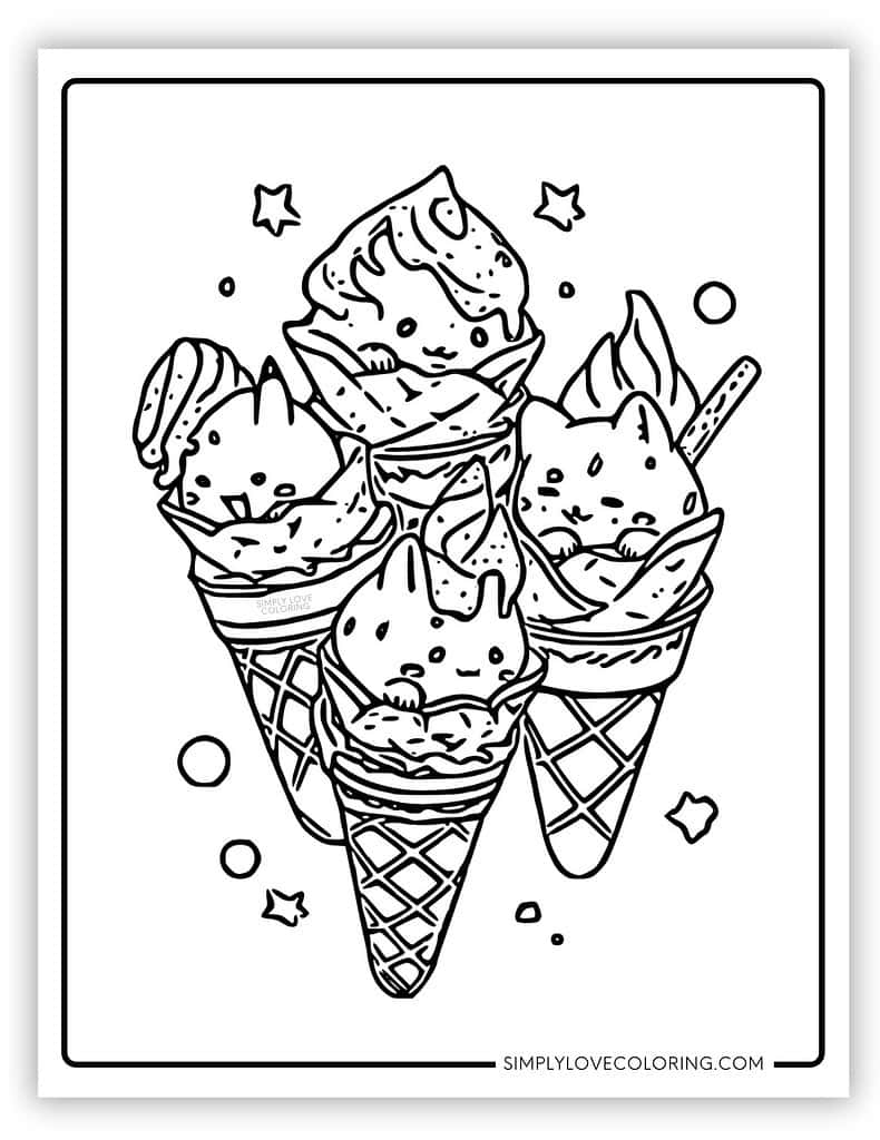 free ice cream coloring pages