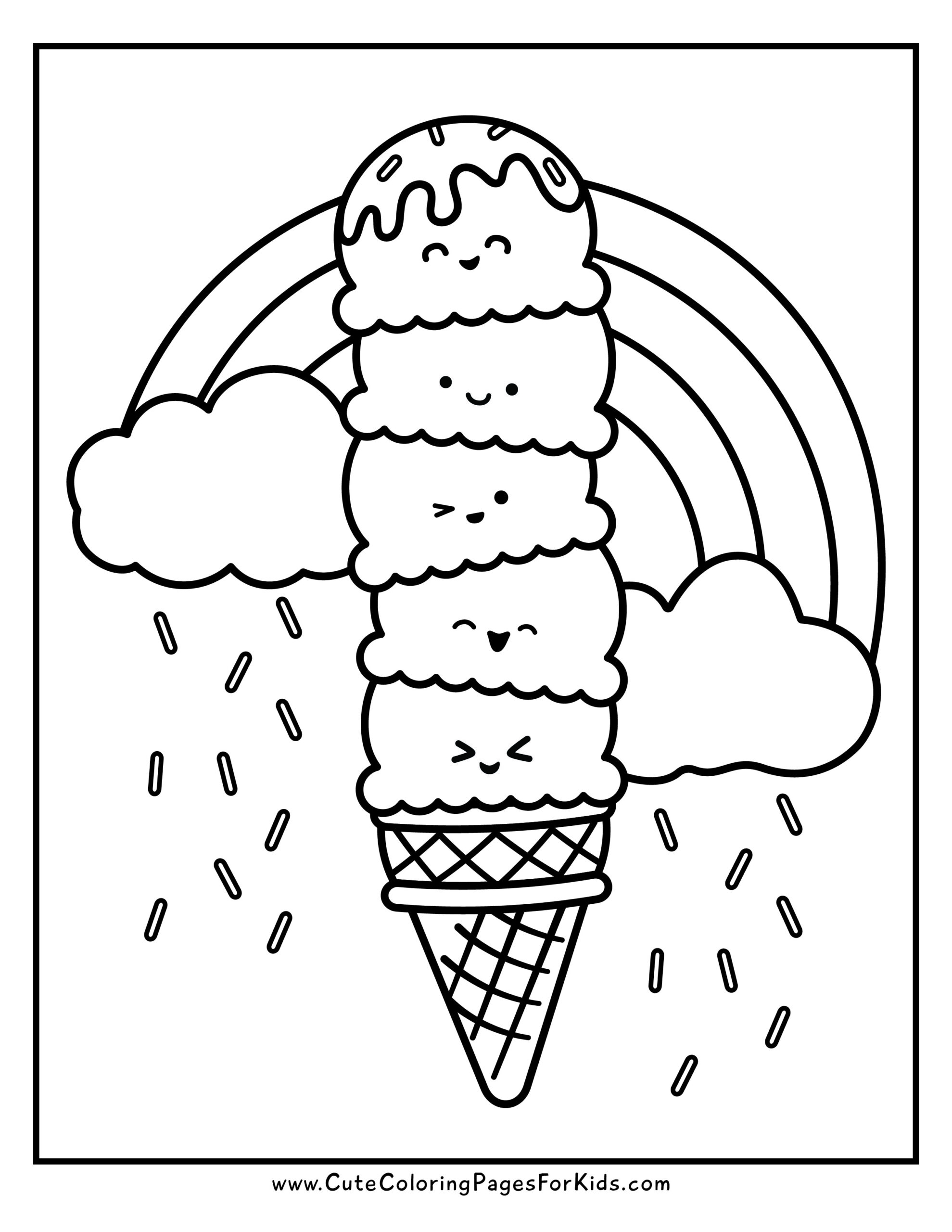 free printable ice cream coloring pages
