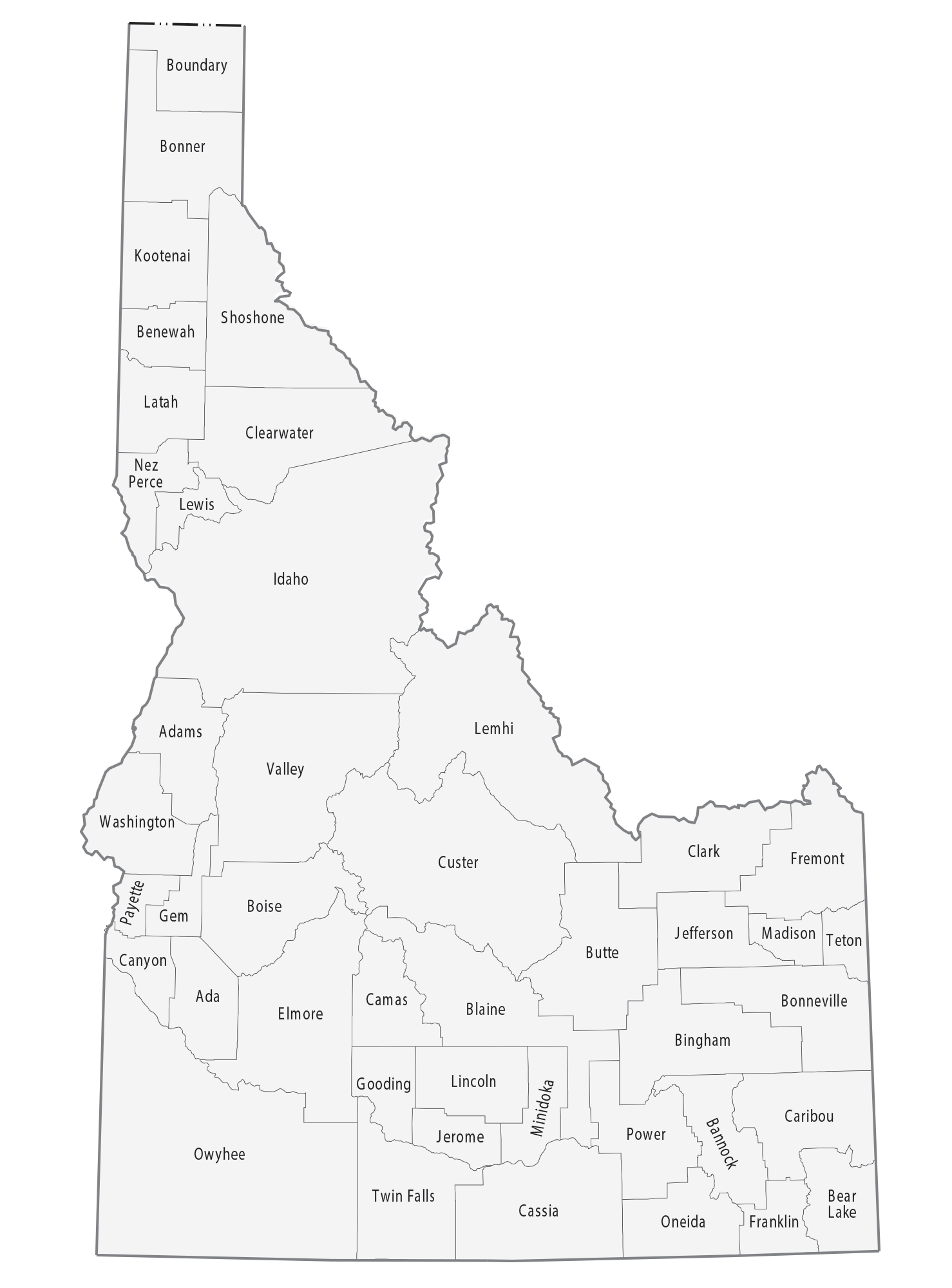Idaho County Map GIS Geography