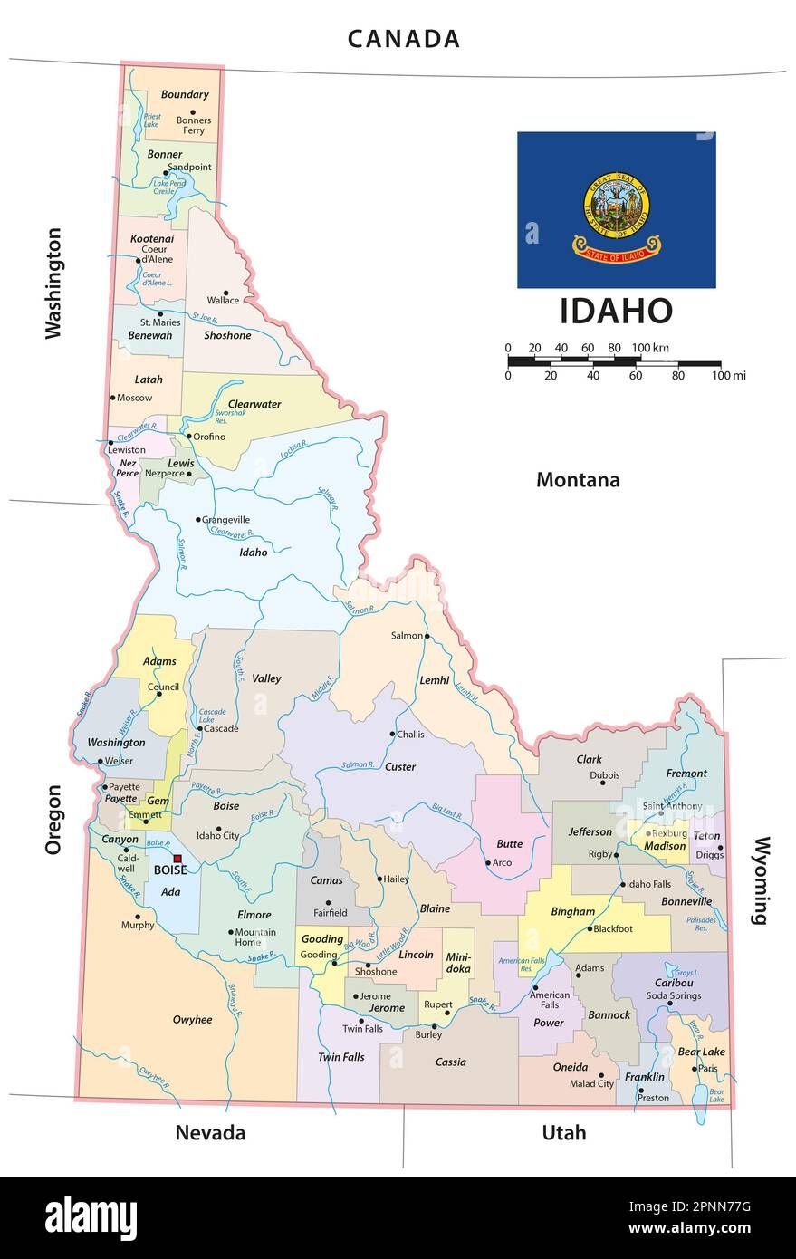 idaho map with counties idaho map with counties