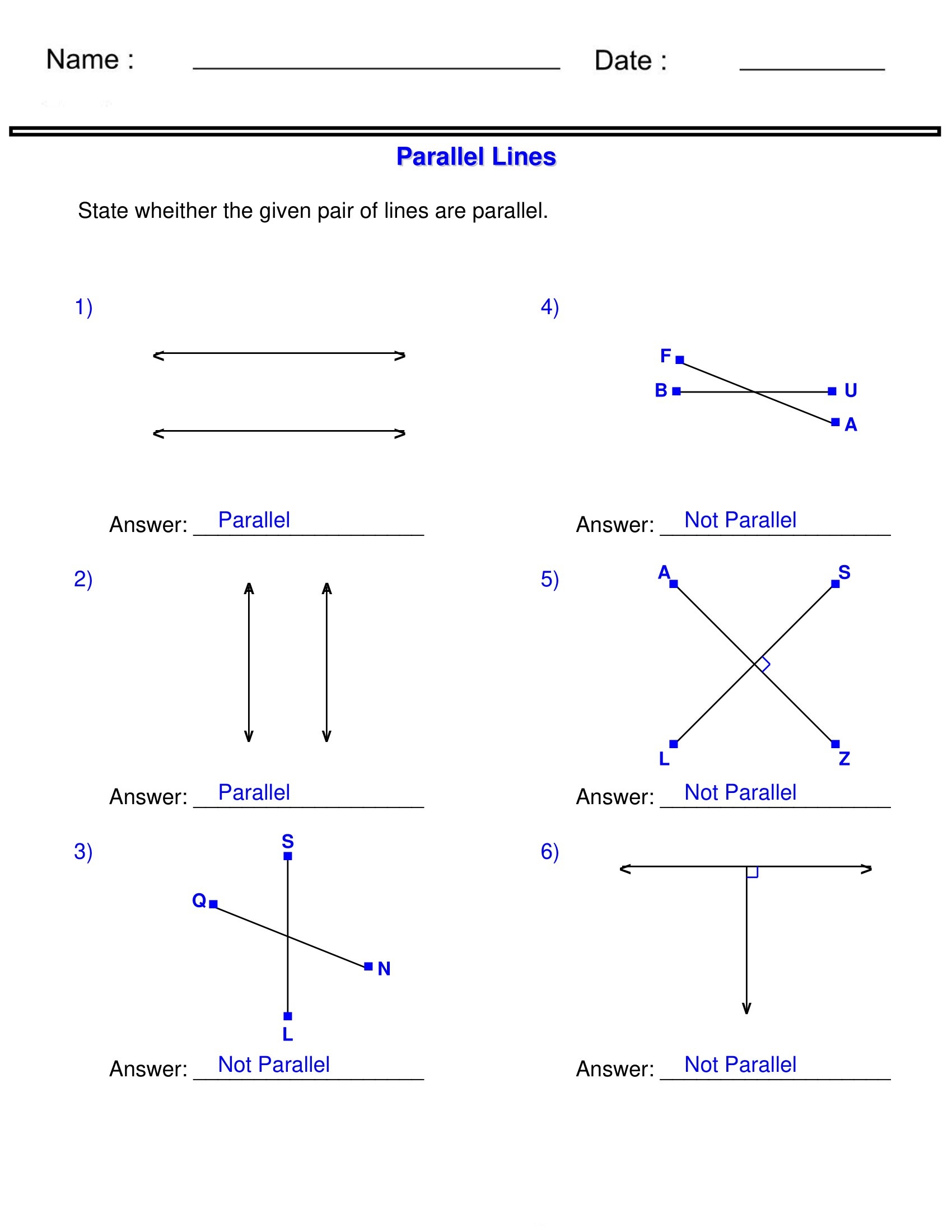 Identifying Parallel Lines Parallel And Perpendicular Lines Worksheets Made By Teachers Identifying Parallel Lines Parallel And Perpendicular Lines Worksheets Made By Teachers