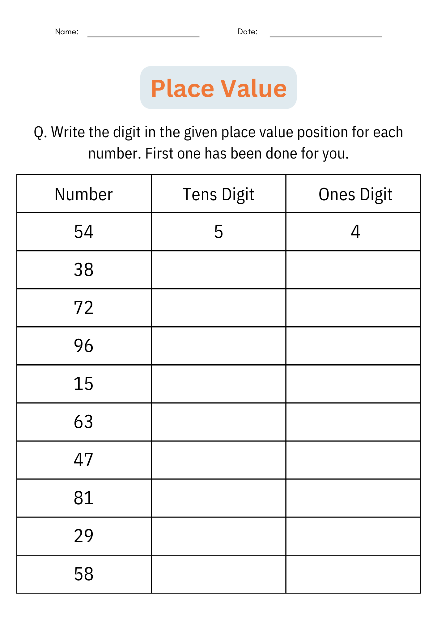 Identifying Place Value Number Math Activities Worksheets For 1st 2nd Grade Made By Teachers Identifying Place Value Number Math Activities Worksheets For 1st 2nd Grade Made By Teachers