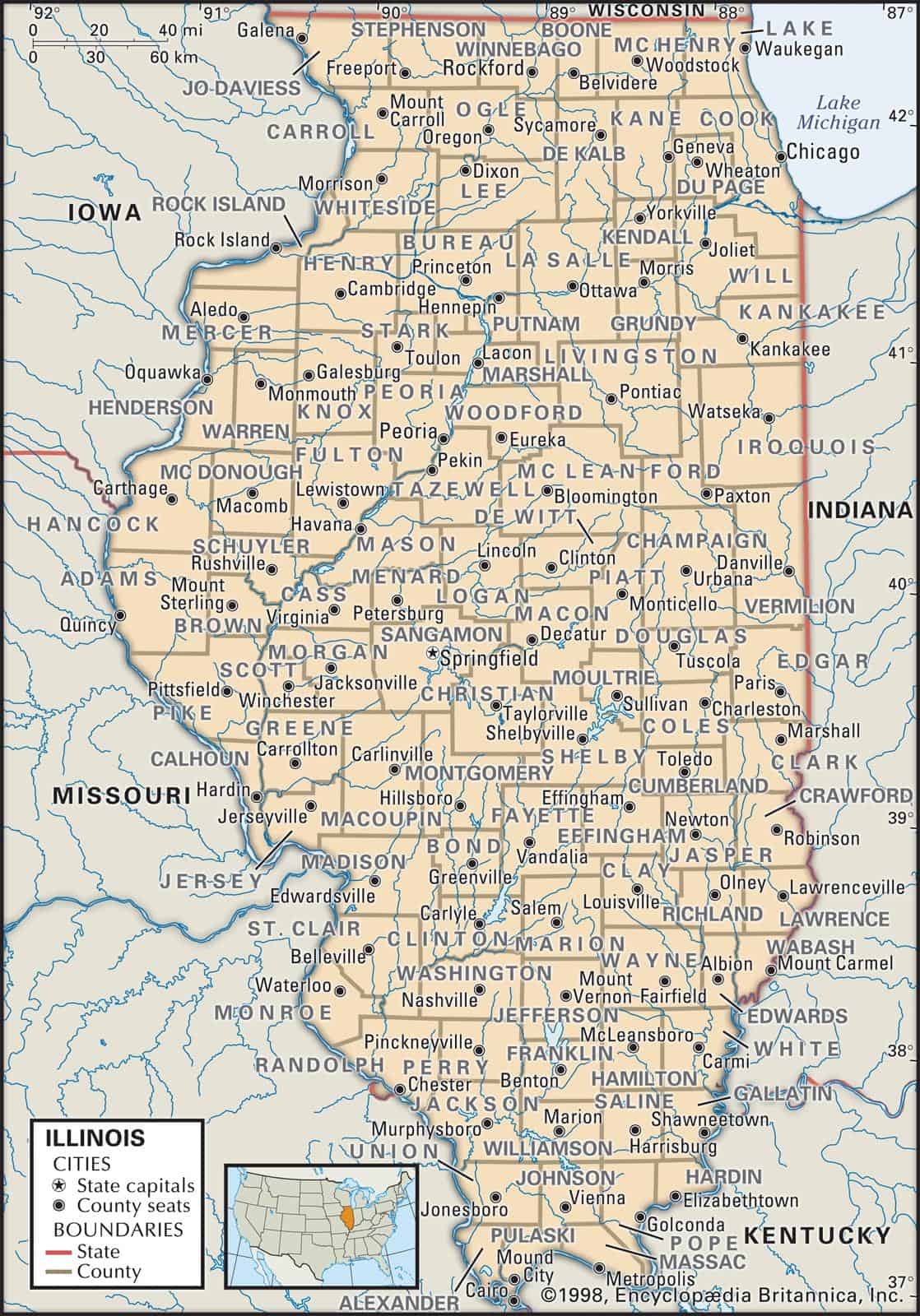 Illinois County Maps Interactive History Complete List Illinois County Maps Interactive History Complete List