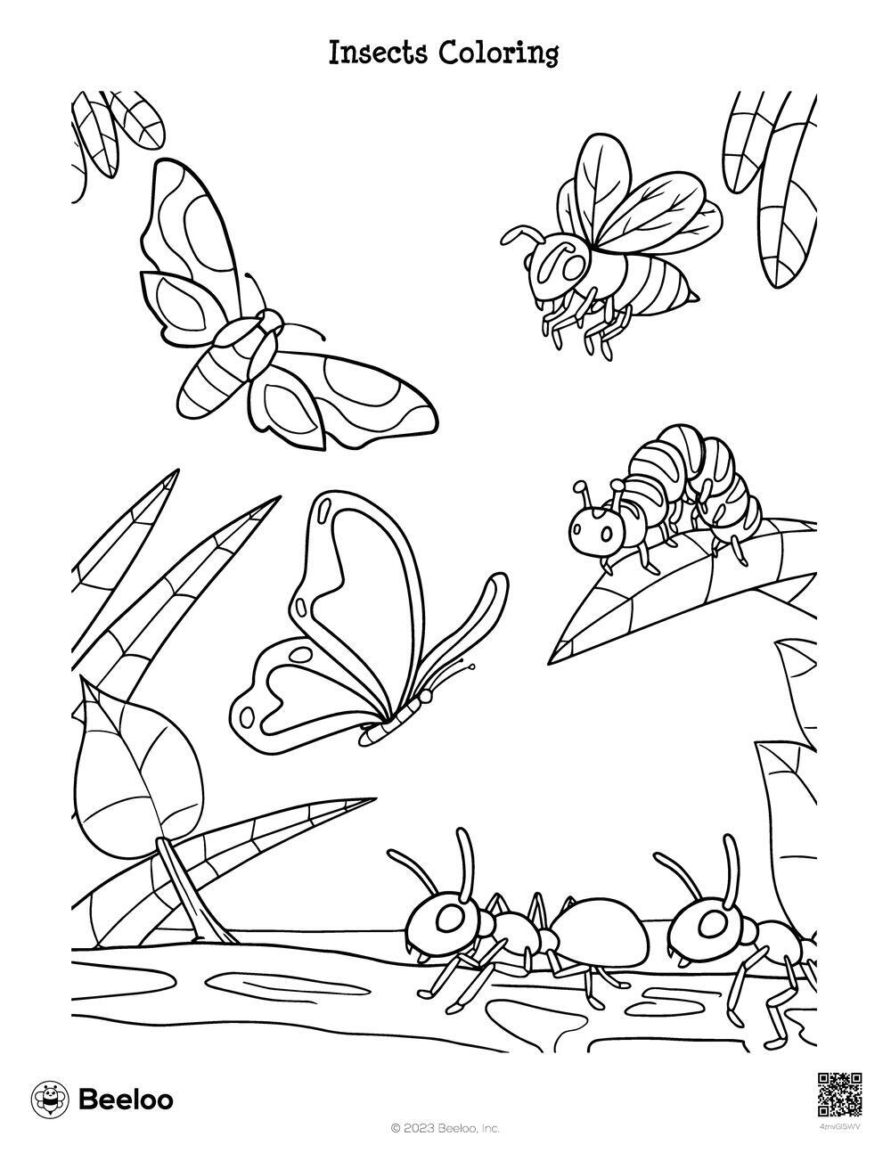 Insect themed Coloring Pages Beeloo Printable Crafts And Activities For Kids Insect themed Coloring Pages Beeloo Printable Crafts And Activities For Kids
