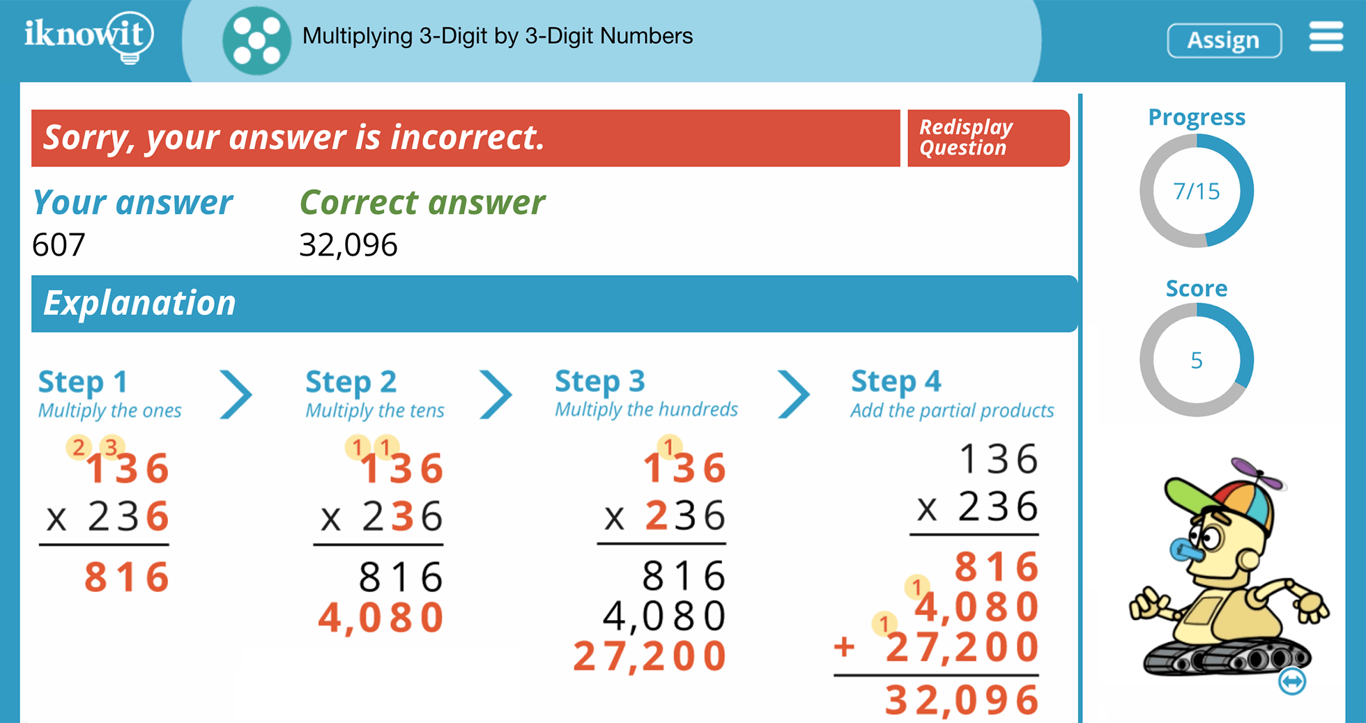Interactive 5th Grade Math Lesson Multiplying 3 Digit By 3 Digit Numbers
