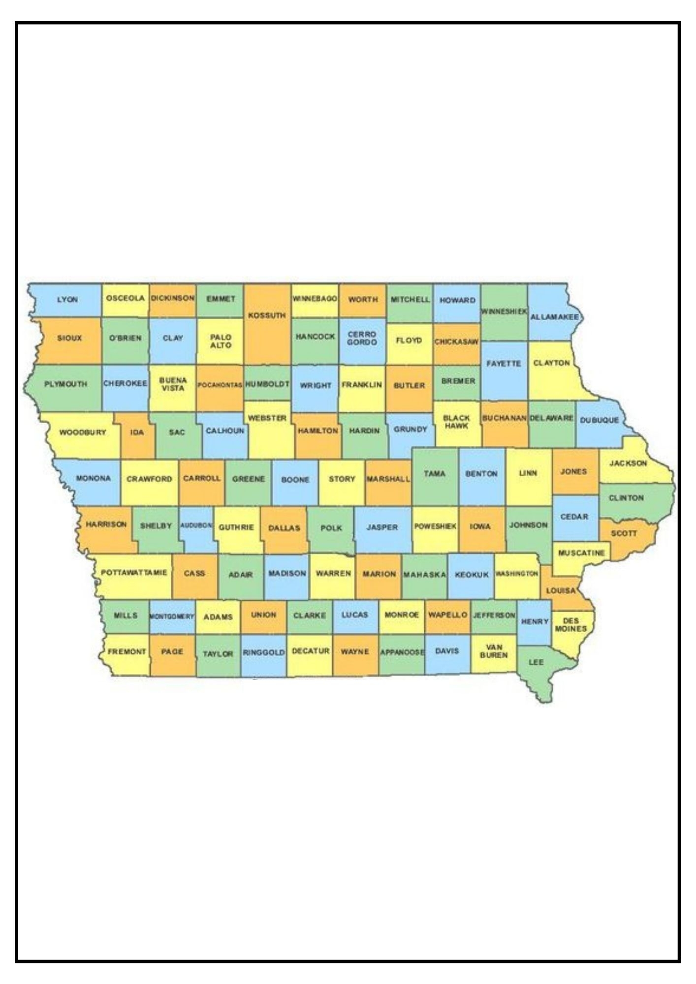 Iowa County Map Map Of IA Counties And Cities Iowa County Map Map Of IA Counties And Cities