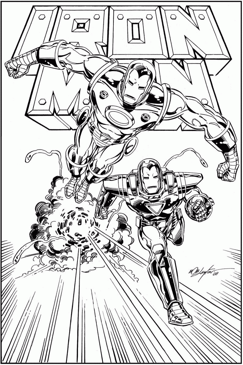 iron man coloring page