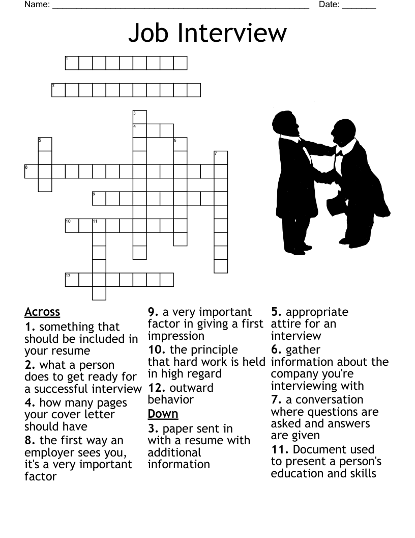 Jobs Crossword WordMint Jobs Crossword WordMint