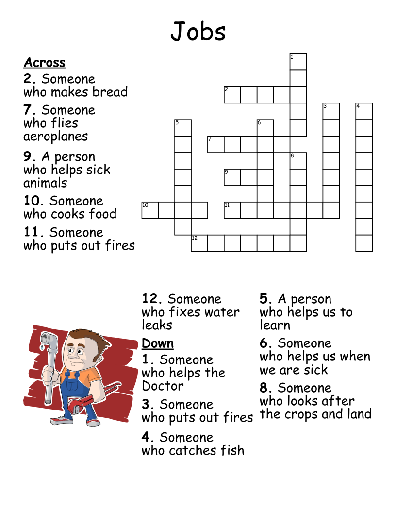 Jobs Crossword WordMint Jobs Crossword WordMint