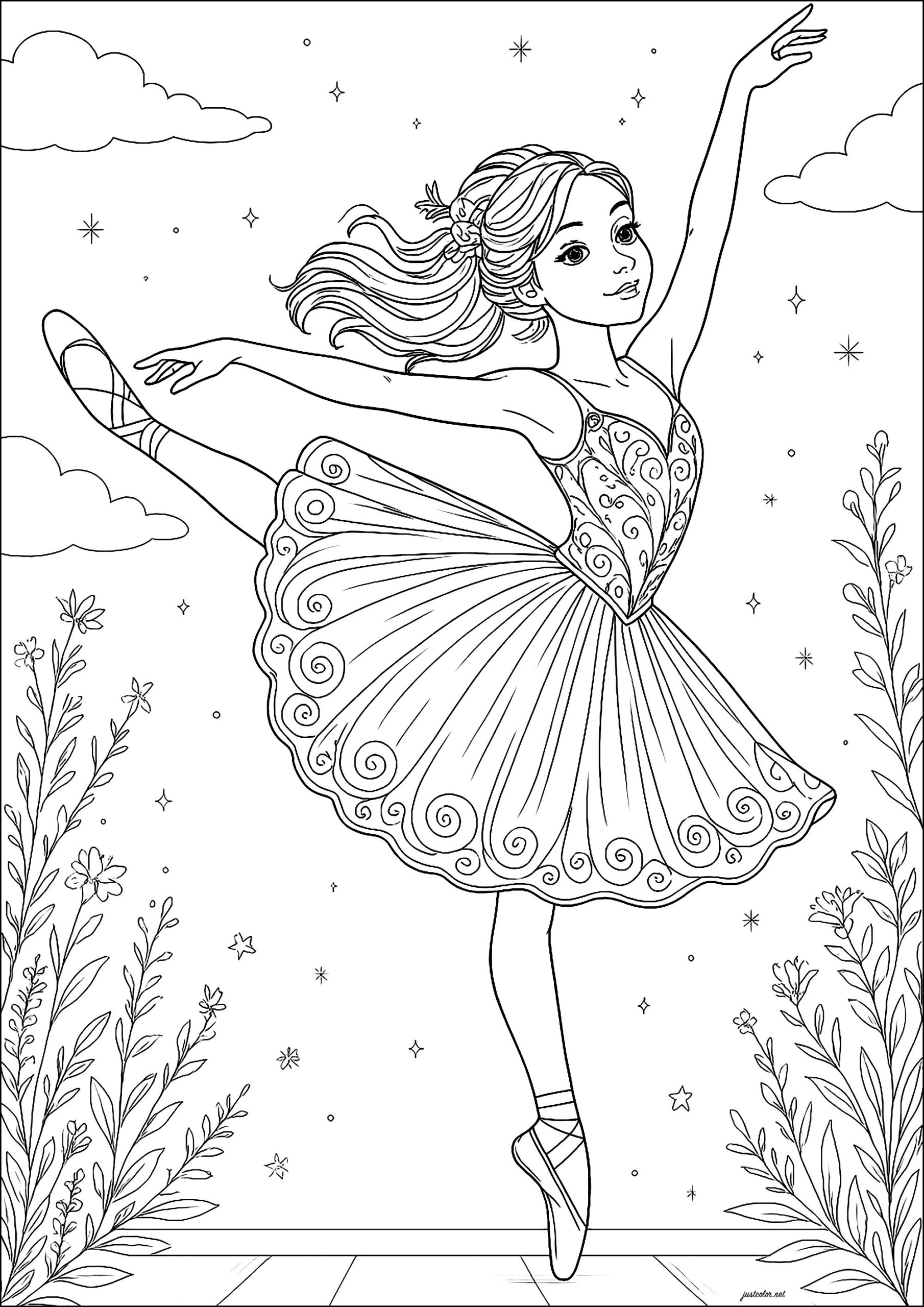 ballet dance coloring pages