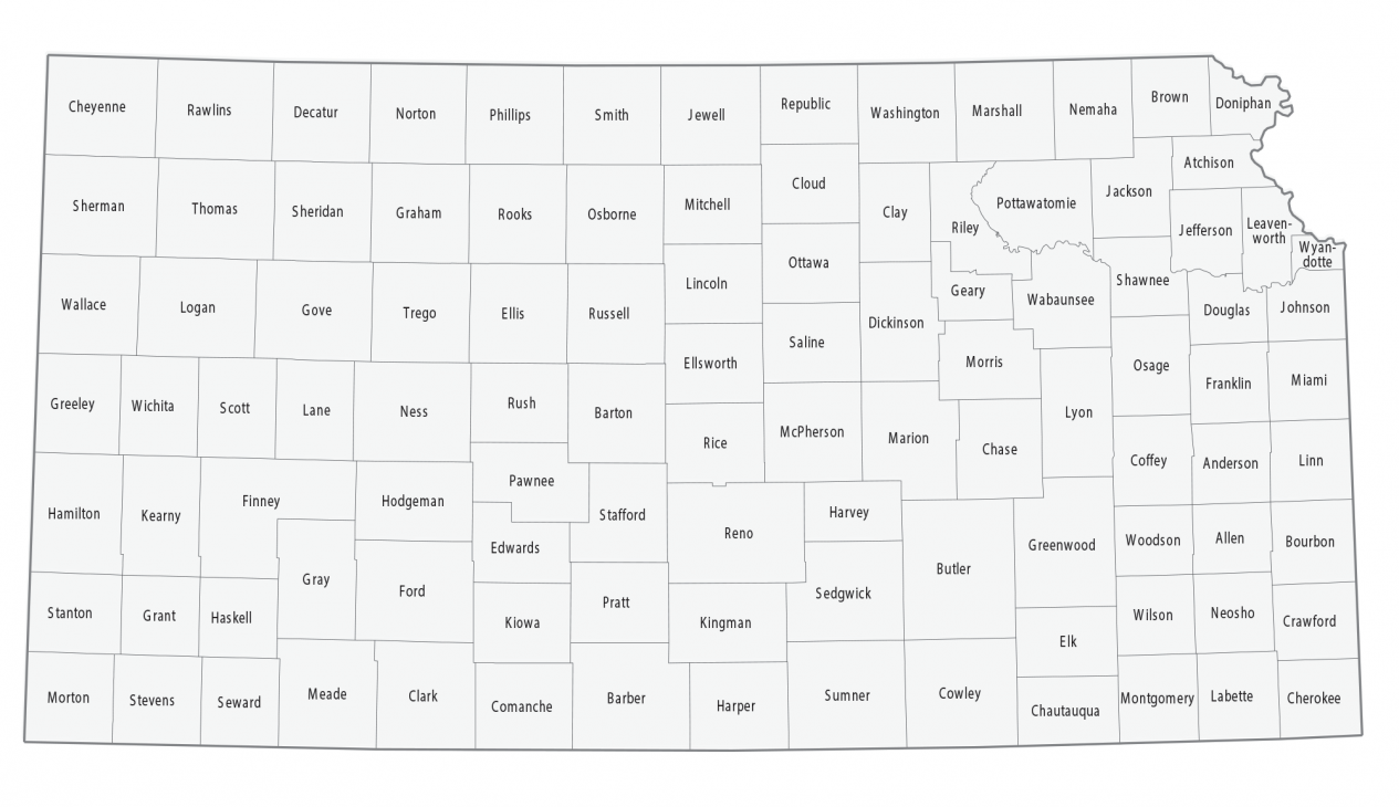 Kansas County Map GIS Geography