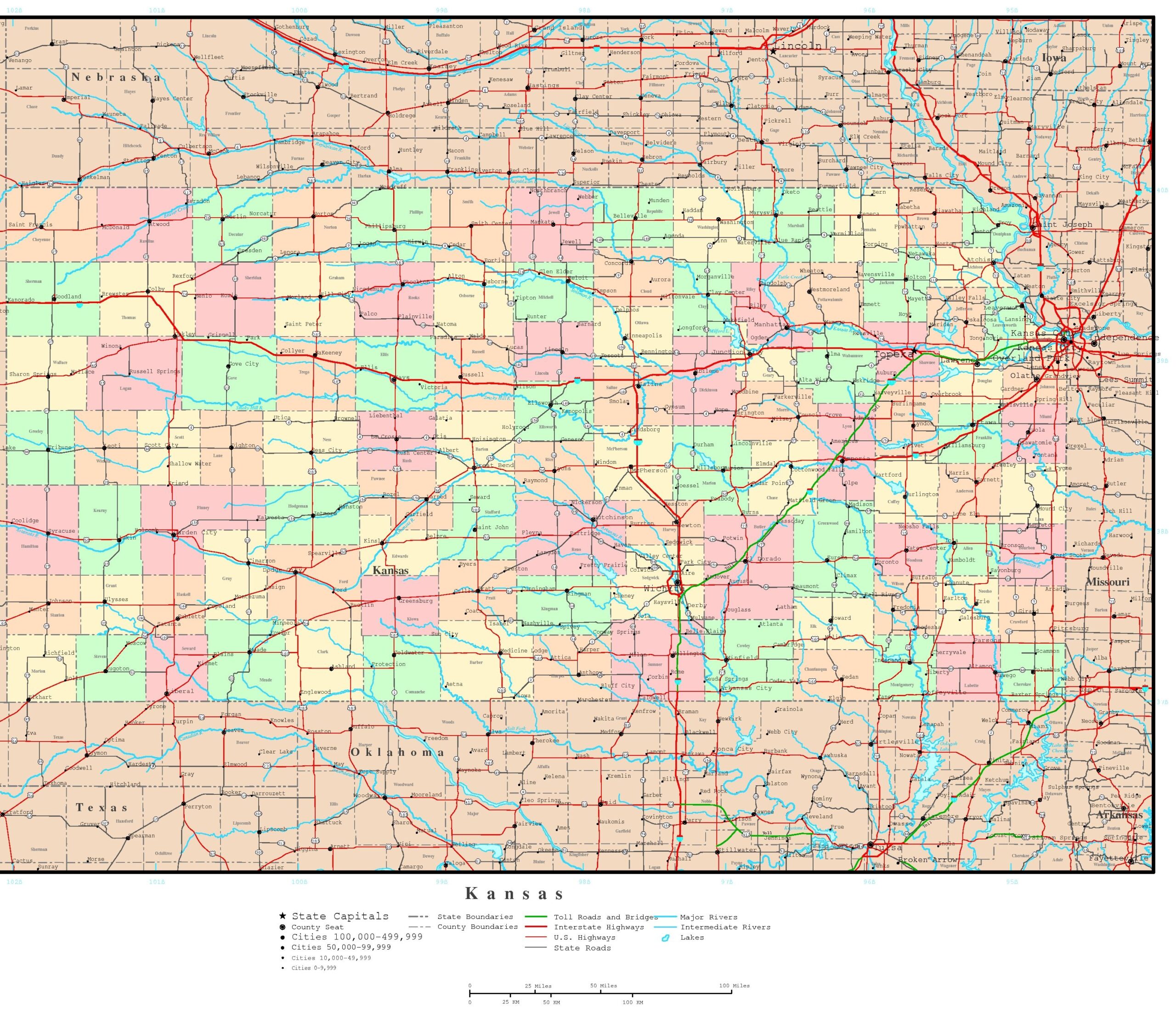 Kansas Political Map Kansas Political Map