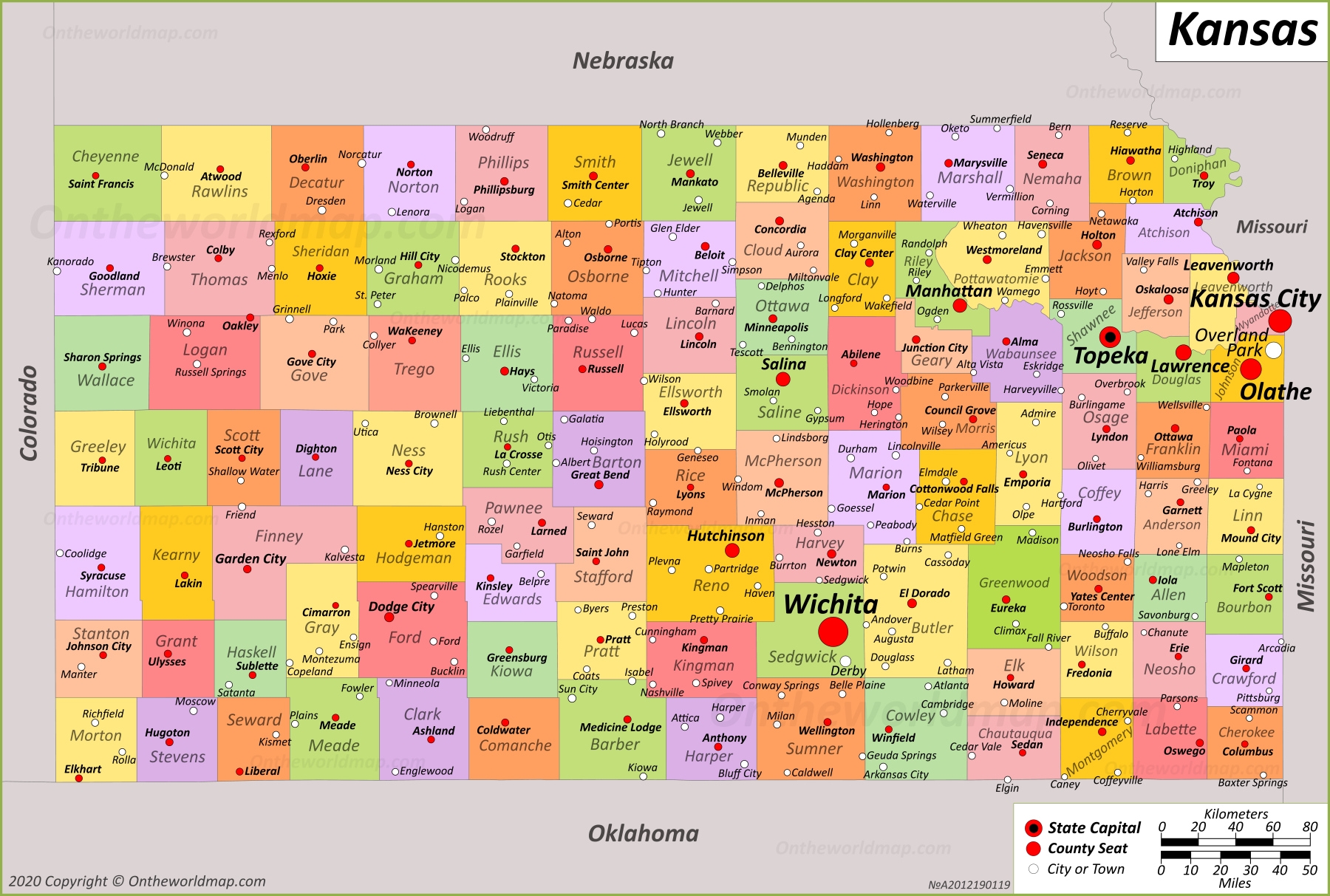 Kansas State Map USA Maps Of Kansas KS Kansas State Map USA Maps Of Kansas KS