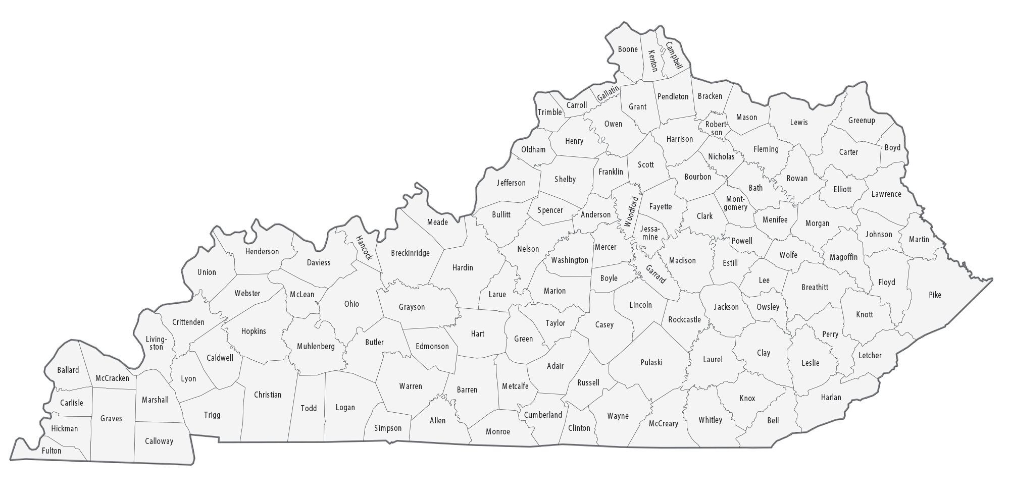 Kentucky County Map GIS Geography Kentucky County Map GIS Geography