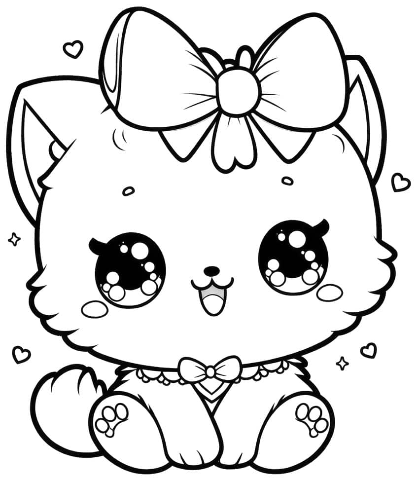 kitten coloring pages printable