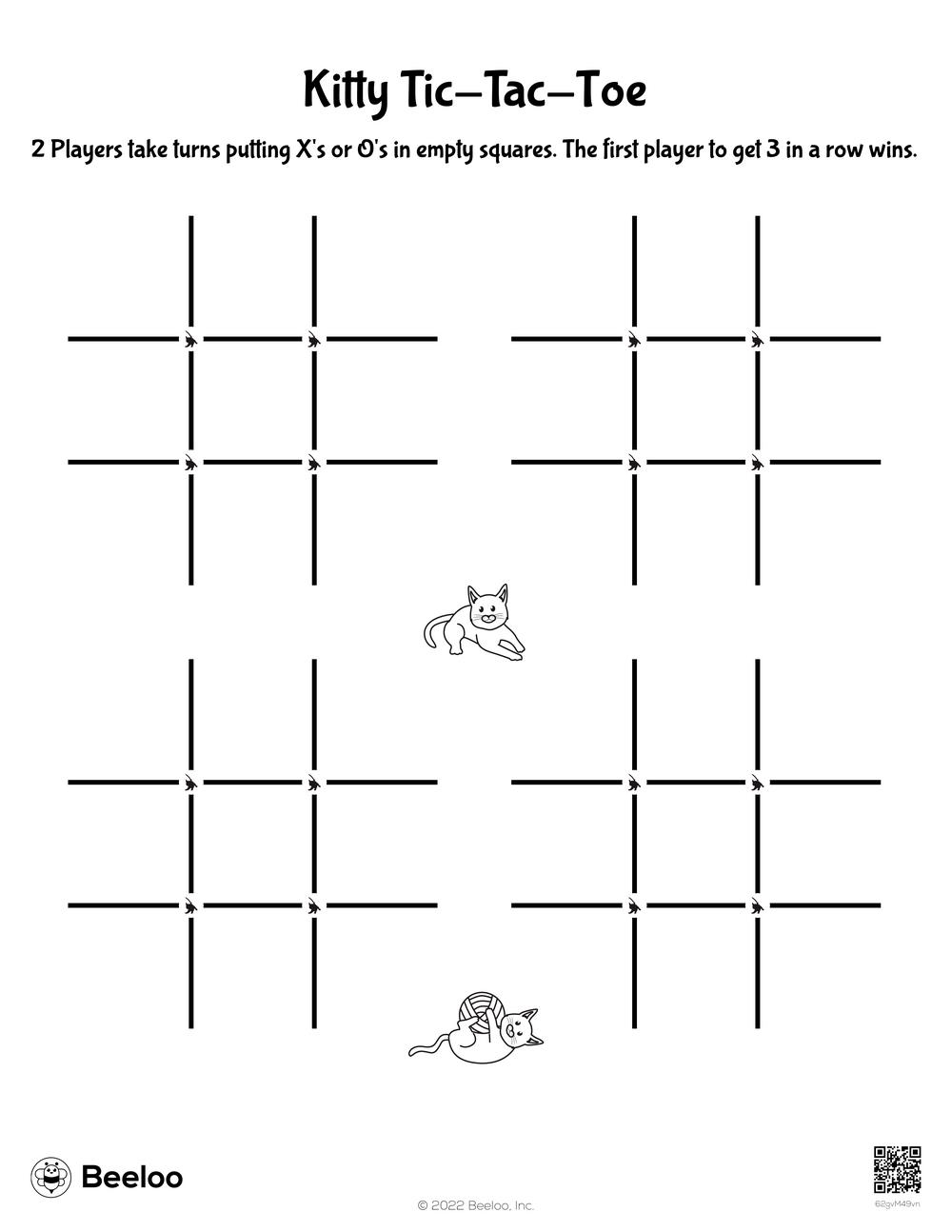 Kitty Tic Tac Toe Beeloo Printable Crafts And Activities For Kids Kitty Tic Tac Toe Beeloo Printable Crafts And Activities For Kids