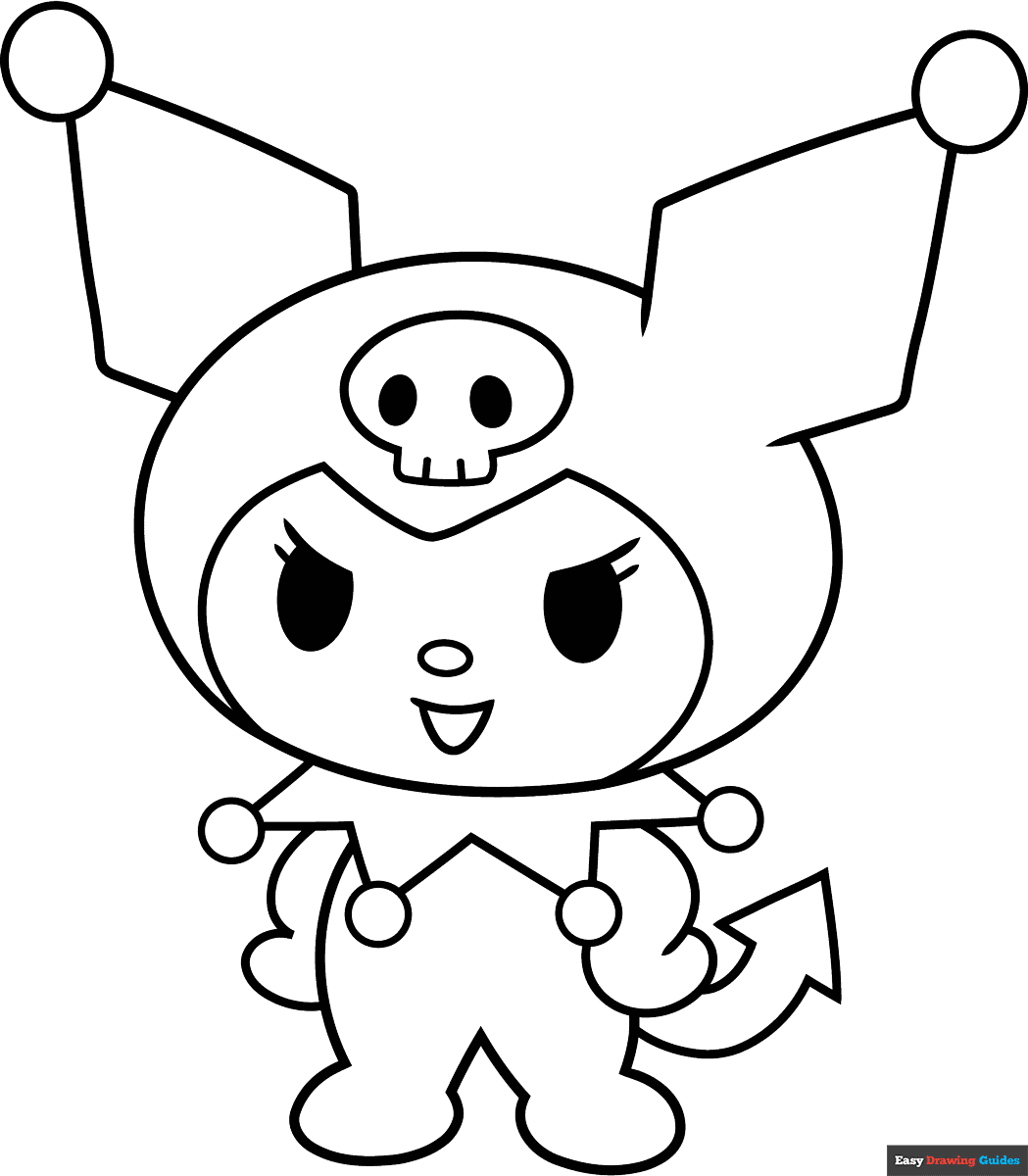 Kuromi From Sanrio Coloring Page Easy Drawing Guides Kuromi From Sanrio Coloring Page Easy Drawing Guides