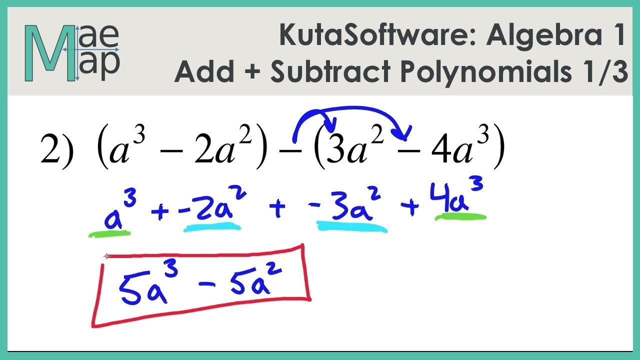 how to subtract polynomials