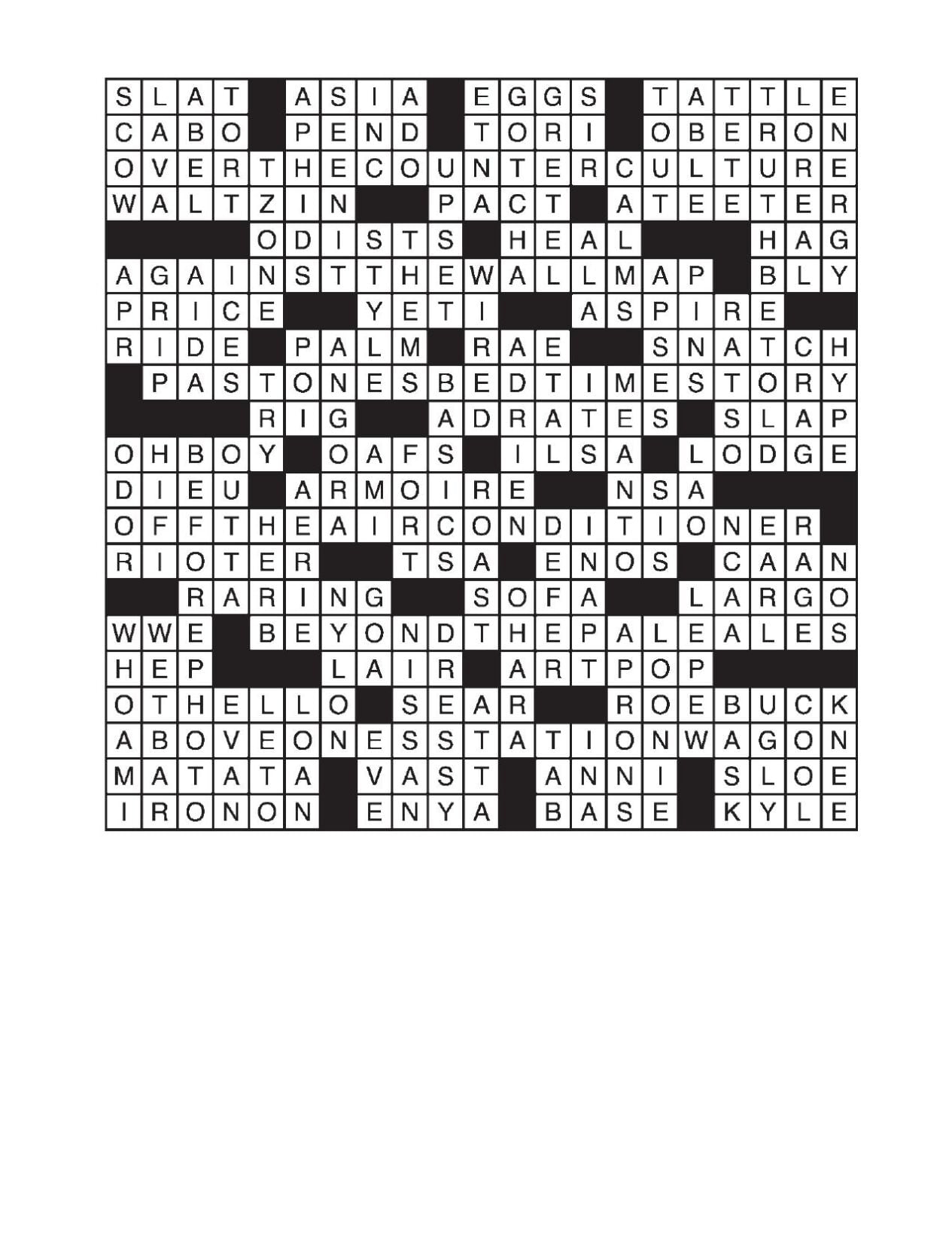 LA Times Crossword Answers Nov 27 2022 Crosswords Yakimaherald