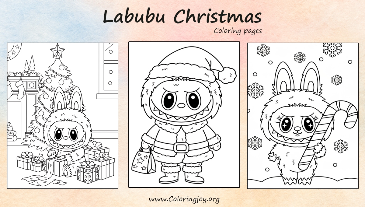 coloring pages labubu cristmas coloring pages labubu cristmas