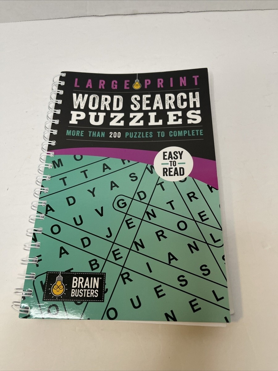 Large Print Word Search Puzzles Over 200 Puzzles To Complete Spiral Bound Com 9781680524871 EBay