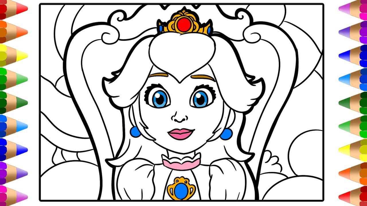 princess peach coloring pages
