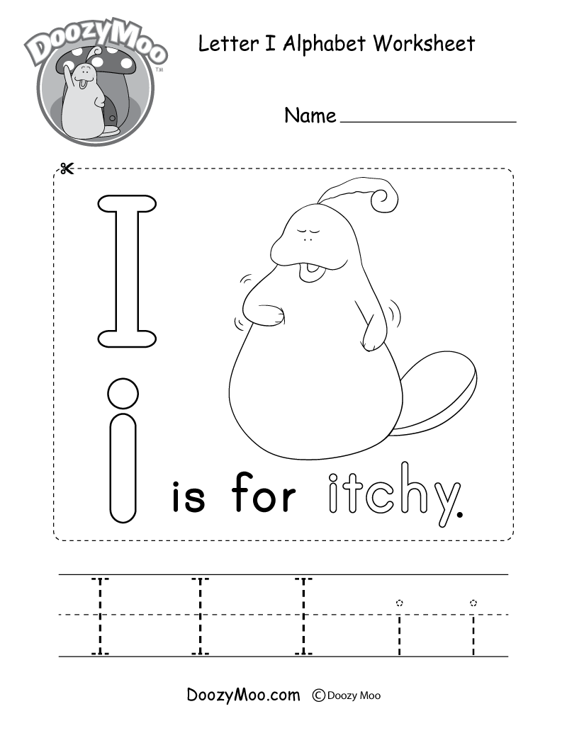 Letter I Alphabet Activity Worksheet Doozy Moo Letter I Alphabet Activity Worksheet Doozy Moo