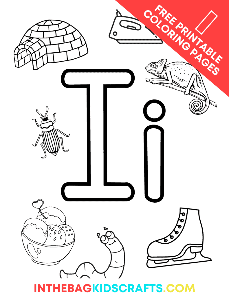 Letter I Coloring Pages FREE Printable In The Bag Kids Crafts Letter I Coloring Pages FREE Printable In The Bag Kids Crafts