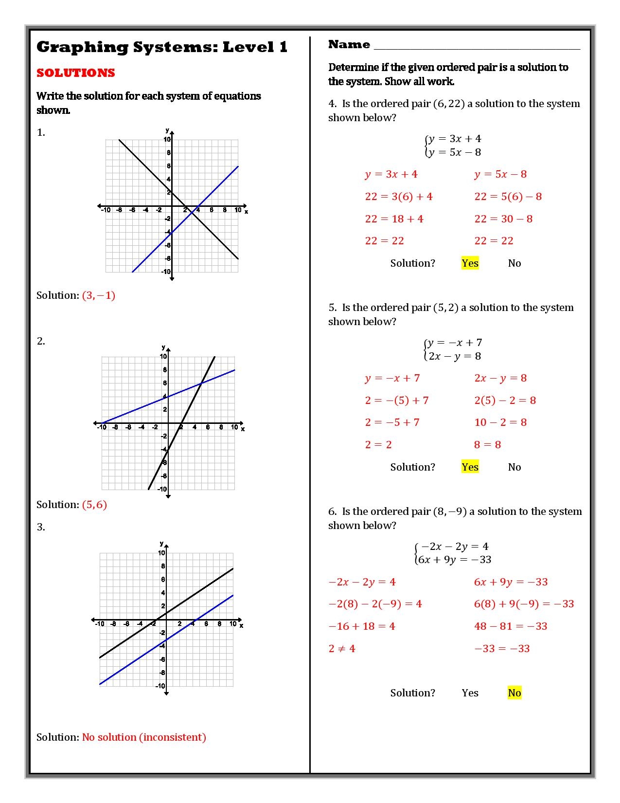 Level Ups 8th Grade Graphing Systems Of Equations Made By Teachers Level Ups 8th Grade Graphing Systems Of Equations Made By Teachers