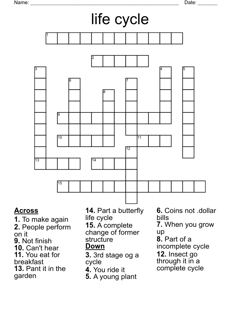 insect stage crossword clue