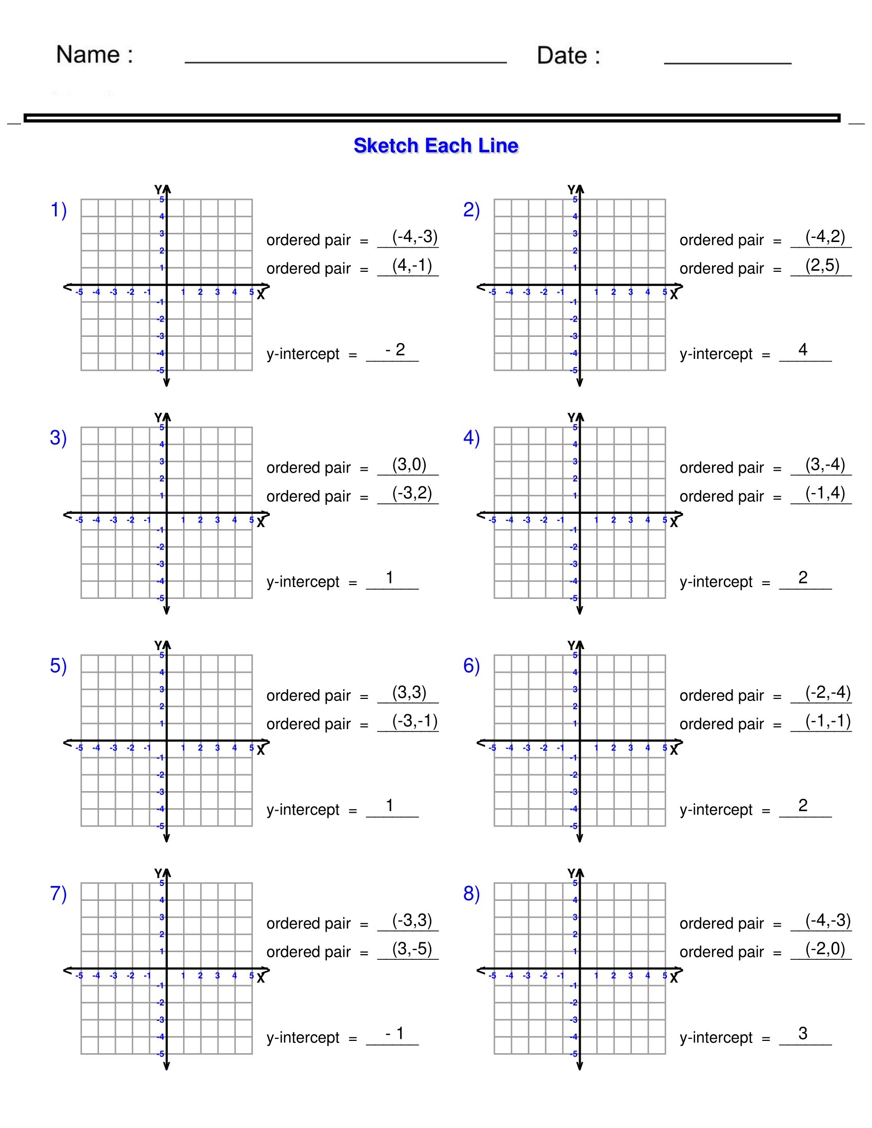 Linear Equations Graphing Lines Given Two Ordered Pairs Worksheets Made By Teachers Linear Equations Graphing Lines Given Two Ordered Pairs Worksheets Made By Teachers