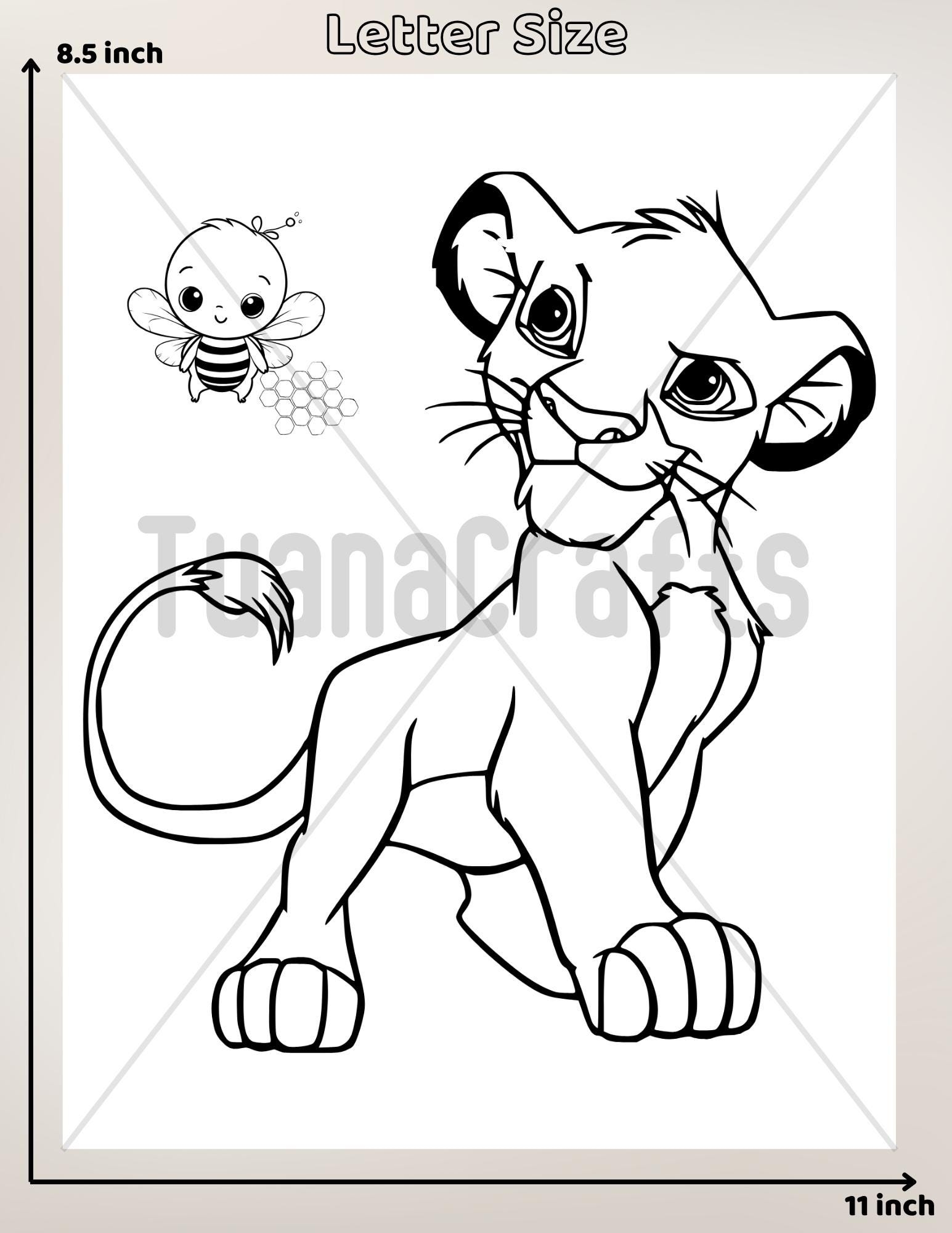 Lion King Simba Coloring Book Instant Download Etsy Denmark Lion King Simba Coloring Book Instant Download Etsy Denmark