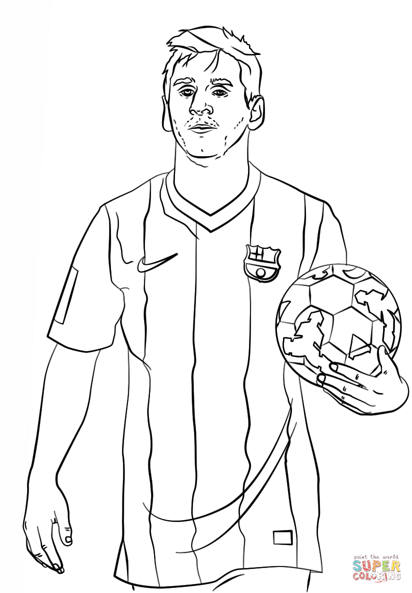Lionel Messi Coloring Page Free Printable