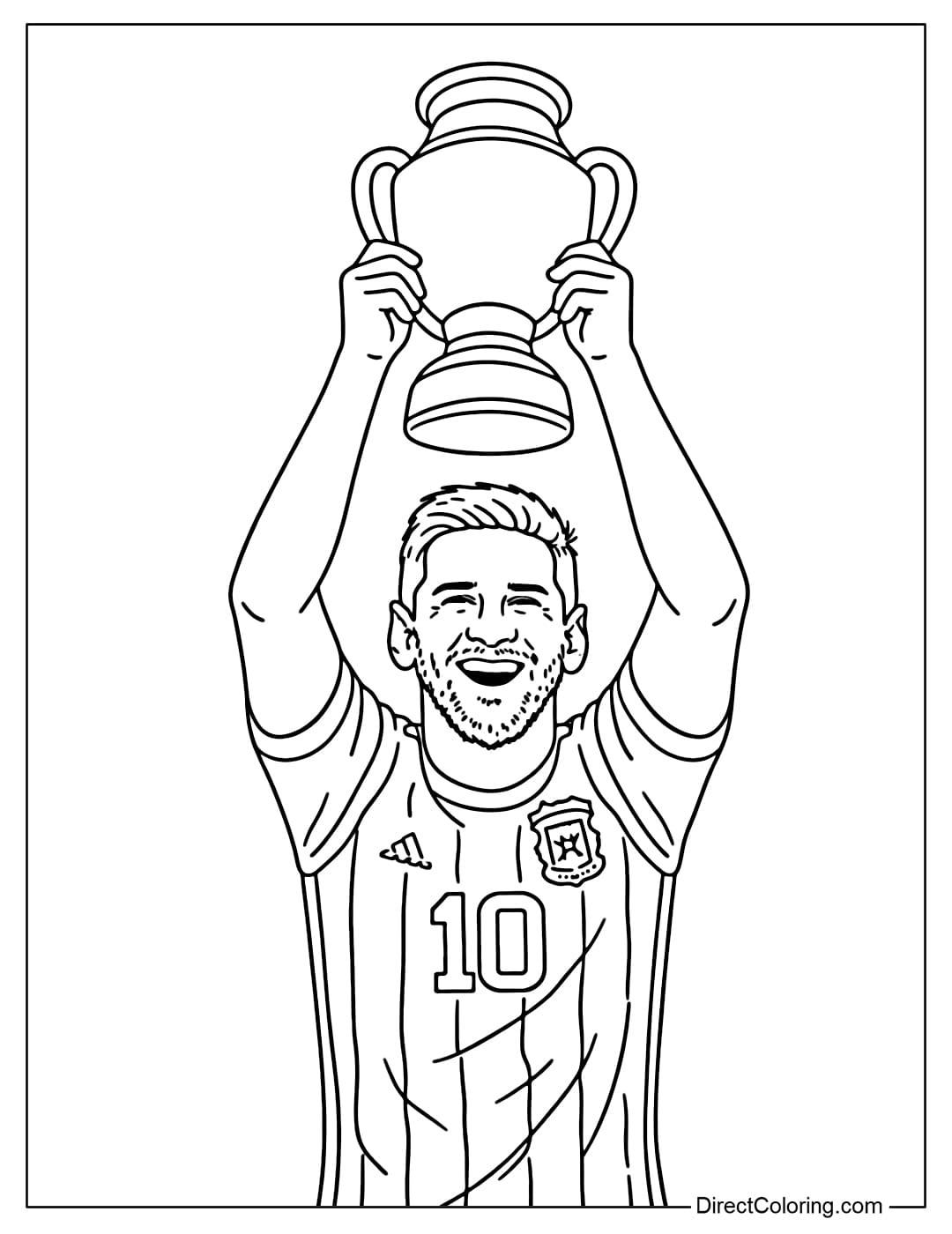 Lionel Messi Coloring Pages Free PDF To Download And Print