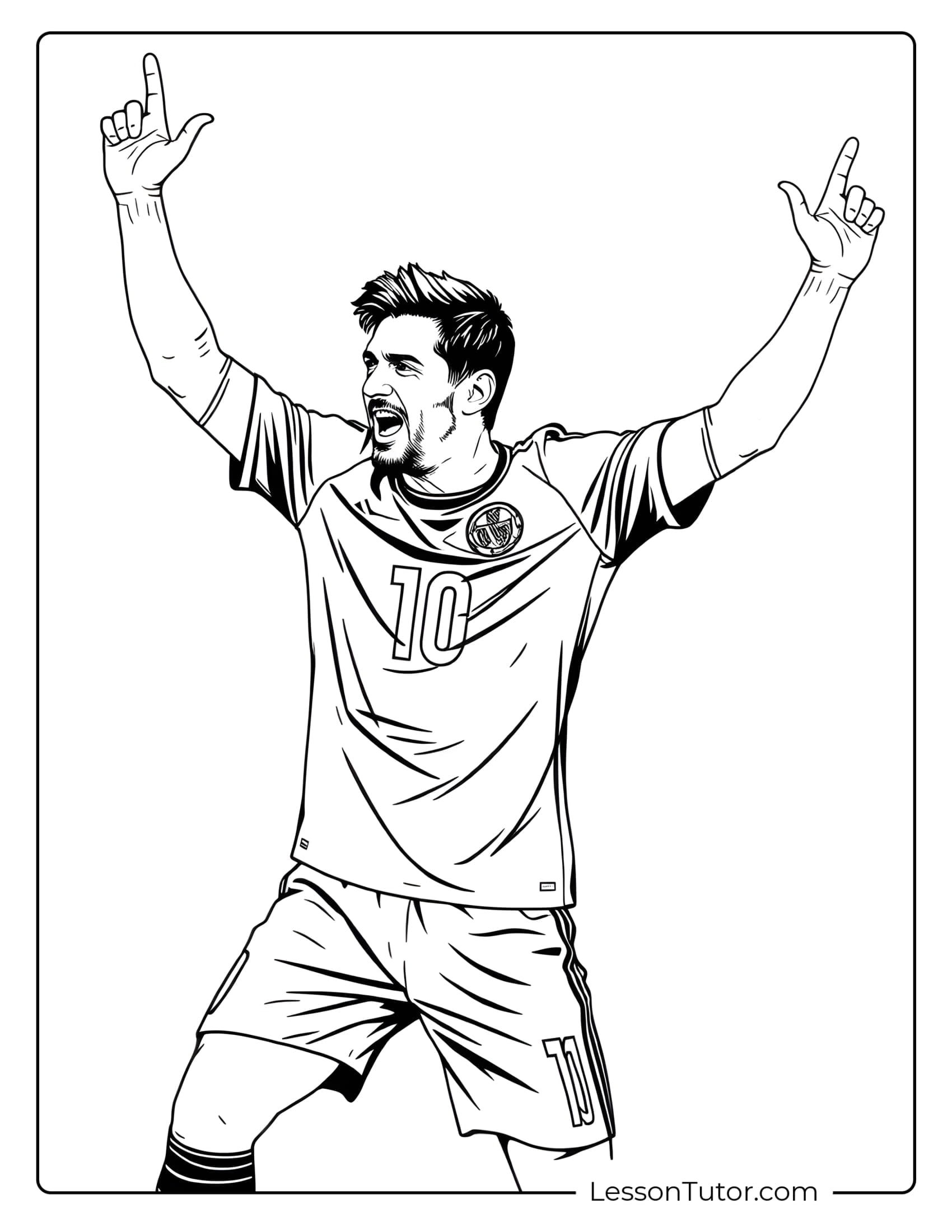 football colouring pages messi