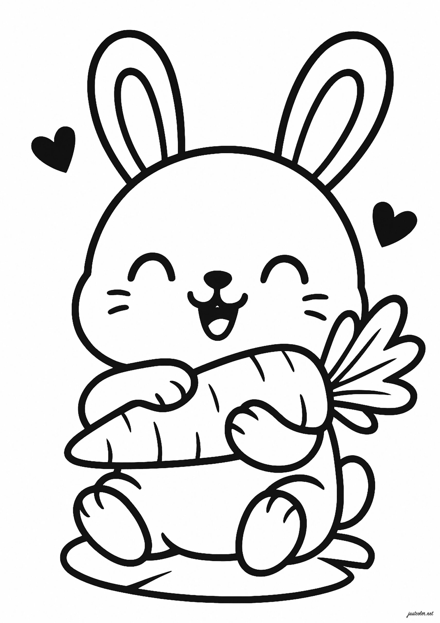 free printable bunny coloring pages