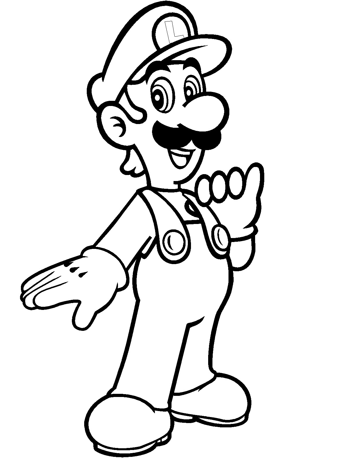 Luigi From Mario Bros Coloring Page Free Printable Luigi From Mario Bros Coloring Page Free Printable