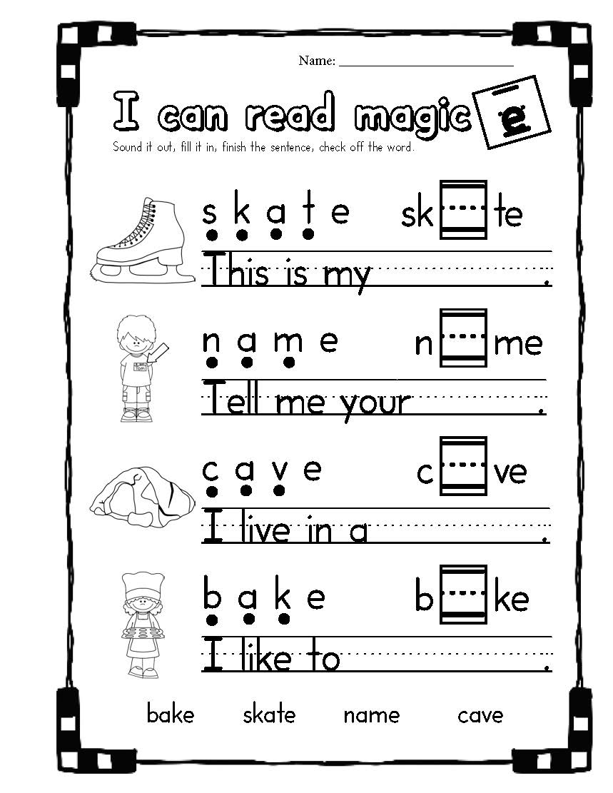 Magic E Worksheets Long A Sounds Only Passionate Curiosity Magic E Worksheets Long A Sounds Only Passionate Curiosity