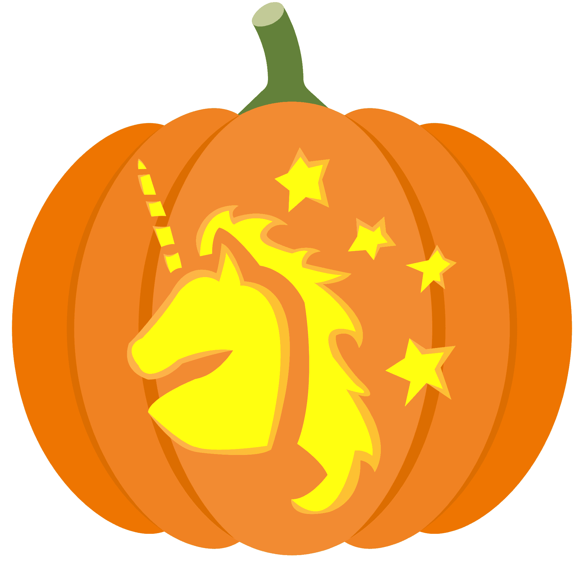 unicorn pumpkin carving stencils