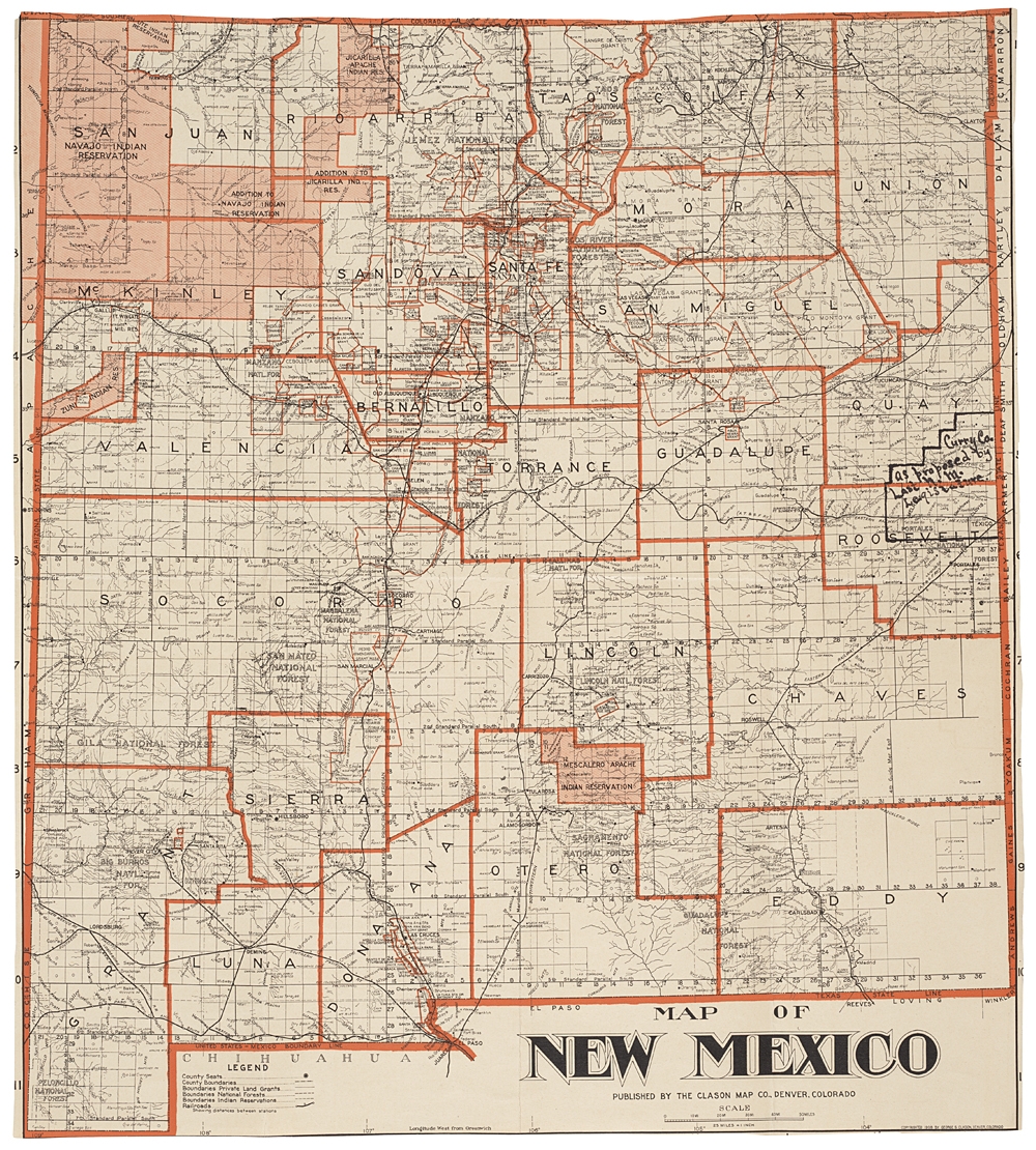 Map Of New Mexico Showing County Seats And Boundaries 1908 National Archives Map Of New Mexico Showing County Seats And Boundaries 1908 National Archives