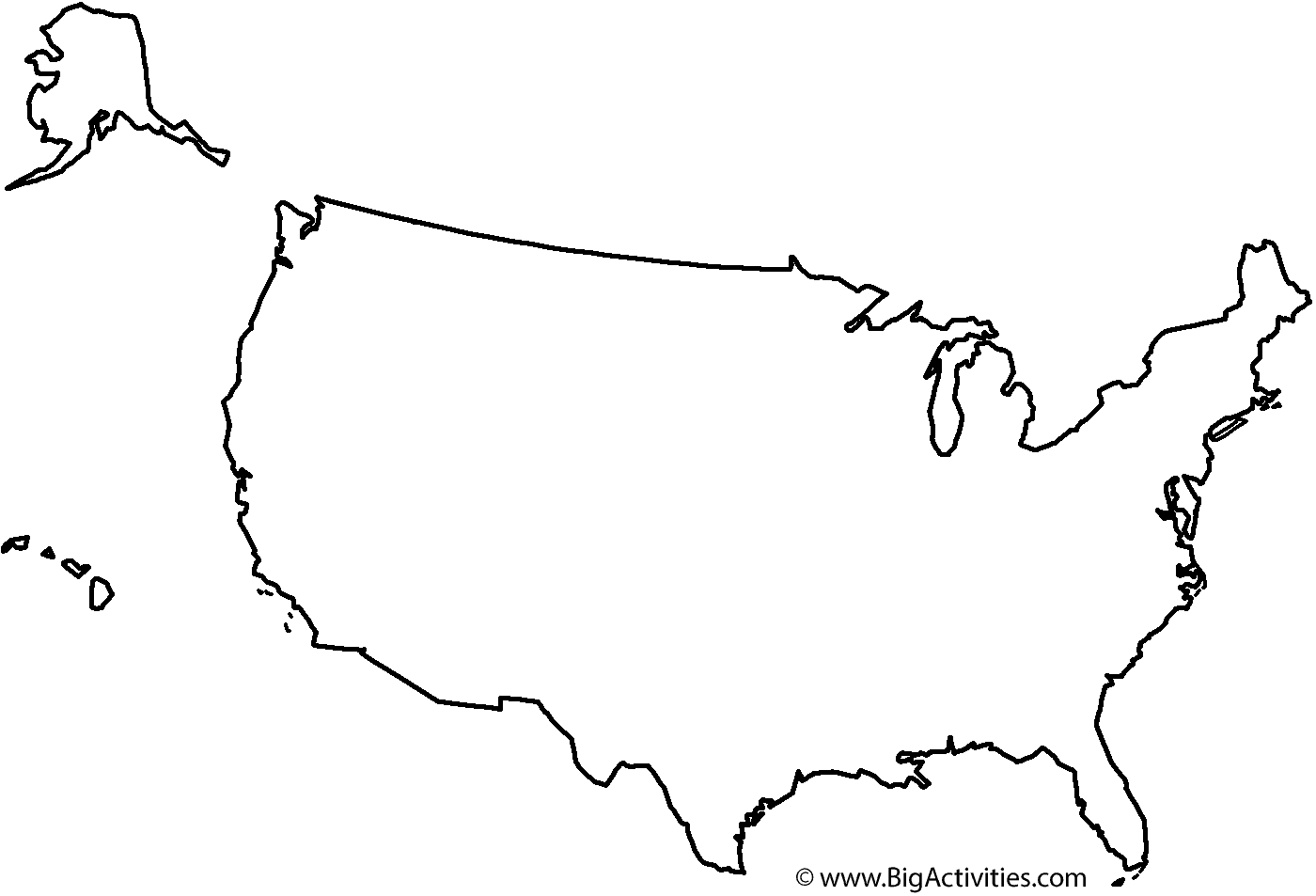 us map coloring page